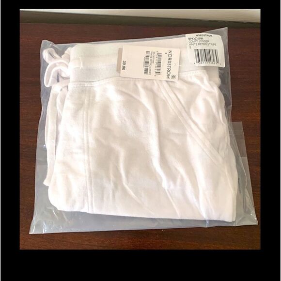 Nordstrom BP rayon comfy joggers sleepwear & lounge in white size S, NWT - Picture 4 of 10